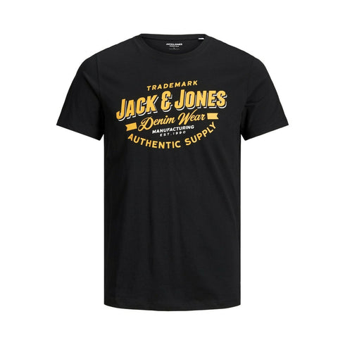 JACK & JONES HOMME LOGO NOIR  T-SHIRT | BLACK
